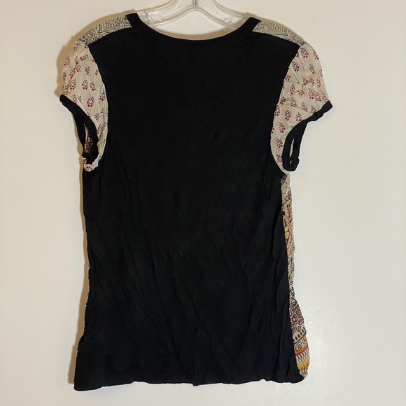 Bila Top Womens Small Multicolor Beaded Boho Paisley Tunic Blouse Fun Sequin New - Picture 15 of 16